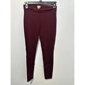 Daniel CREMIEUX Burgundy Maroon Skinny Fitted Pull On Pants size Extra Small
